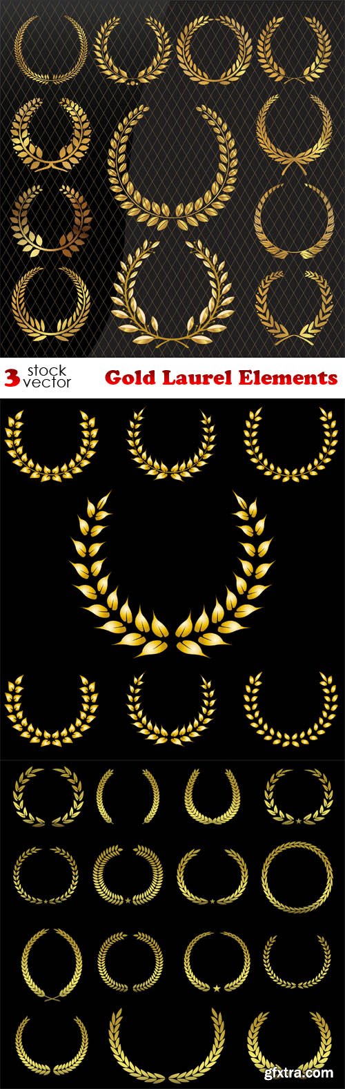 Vectors - Gold Laurel Elements