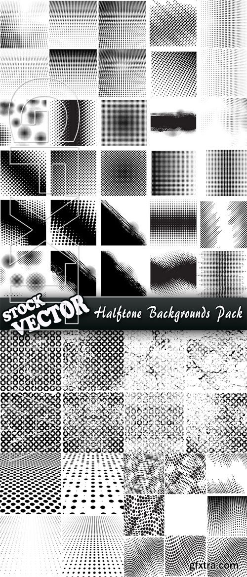 Stock Vector - Halftone Backgrounds Pack