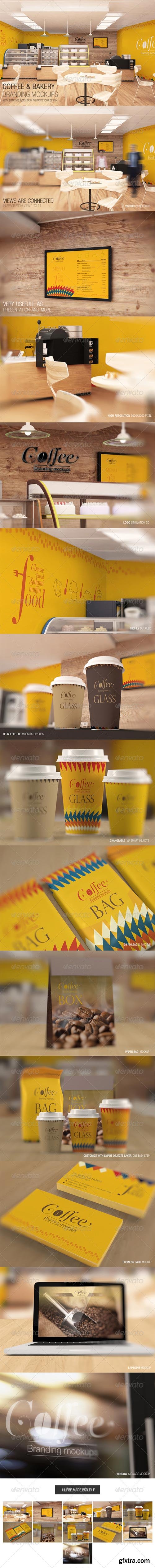 GraphicRiver - Coffee & Bakery Branding Mockups