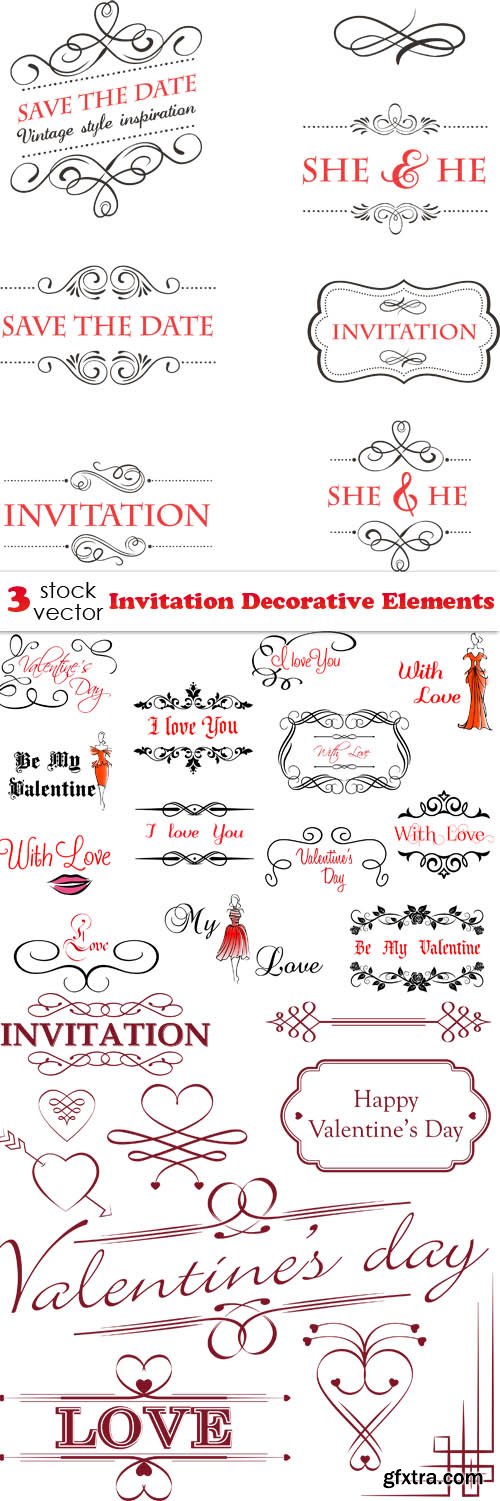 Vectors - Invitation Decorative Elements