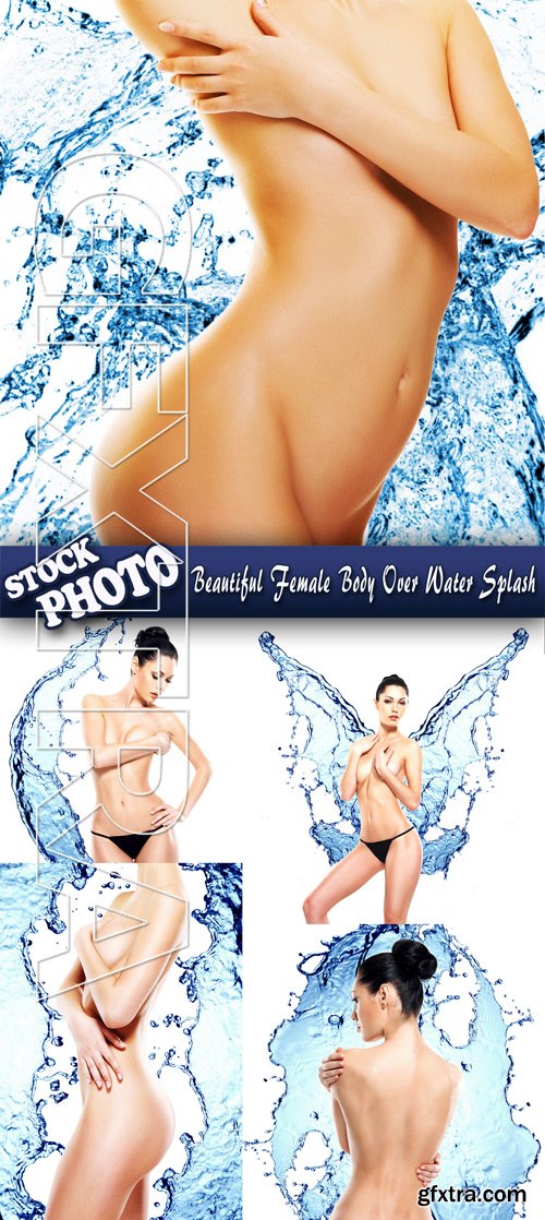 Stock Photo - Beautiful Female Body Over Water Splash