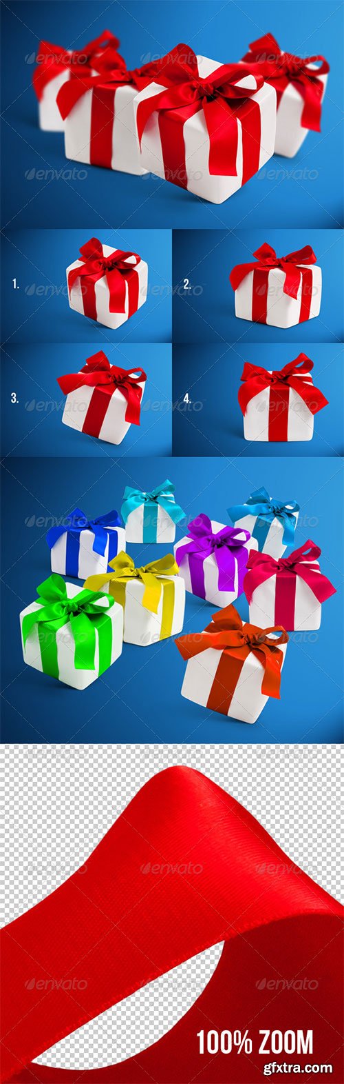 GraphicRiver - 4 Gift Boxes with Shadows Photorealistic