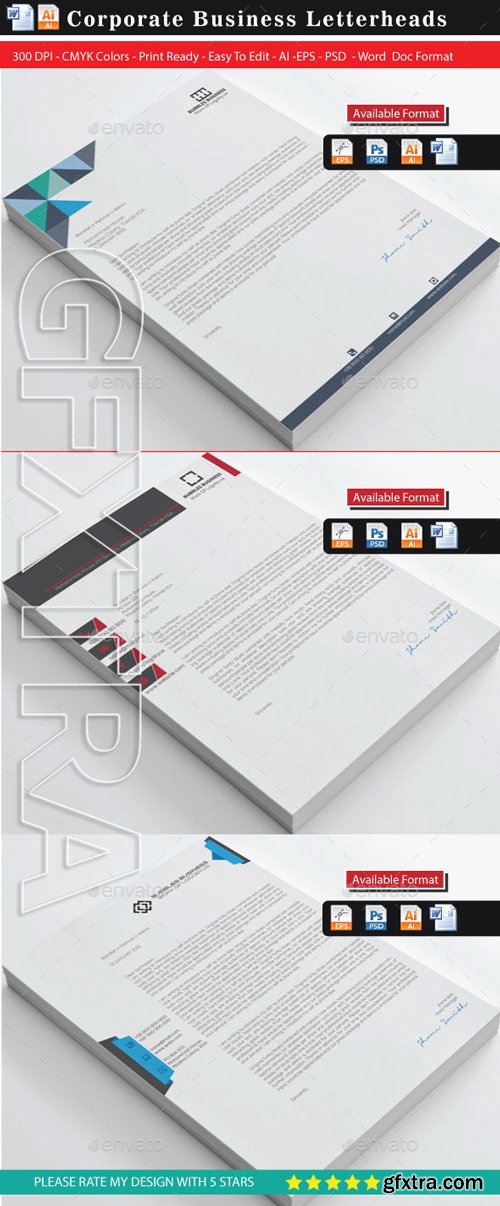 Graphicriver - Creative Modern Letterhead Bundle 10187202