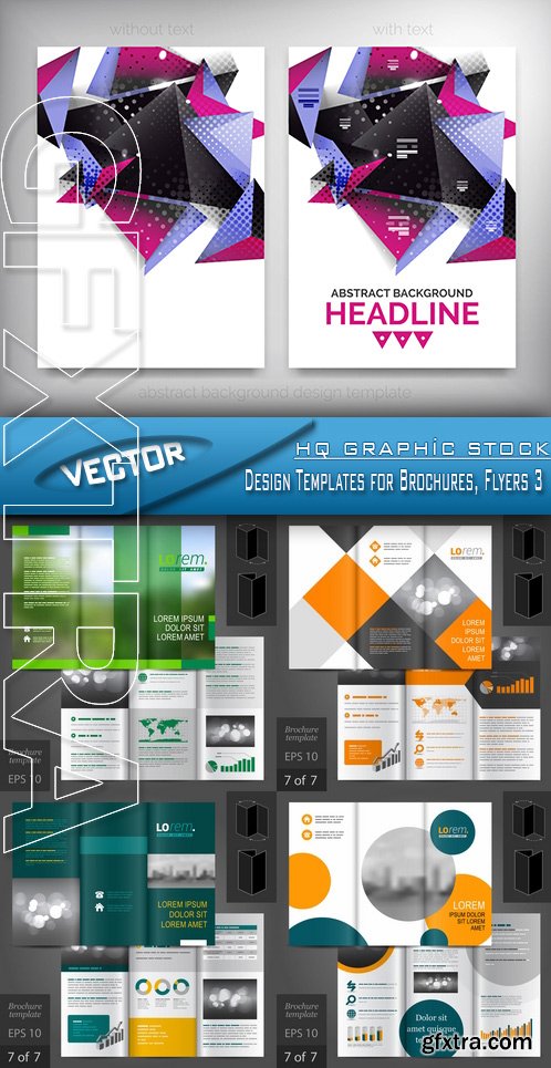 Stock Vector - Design Templates for Brochures, Flyers 3