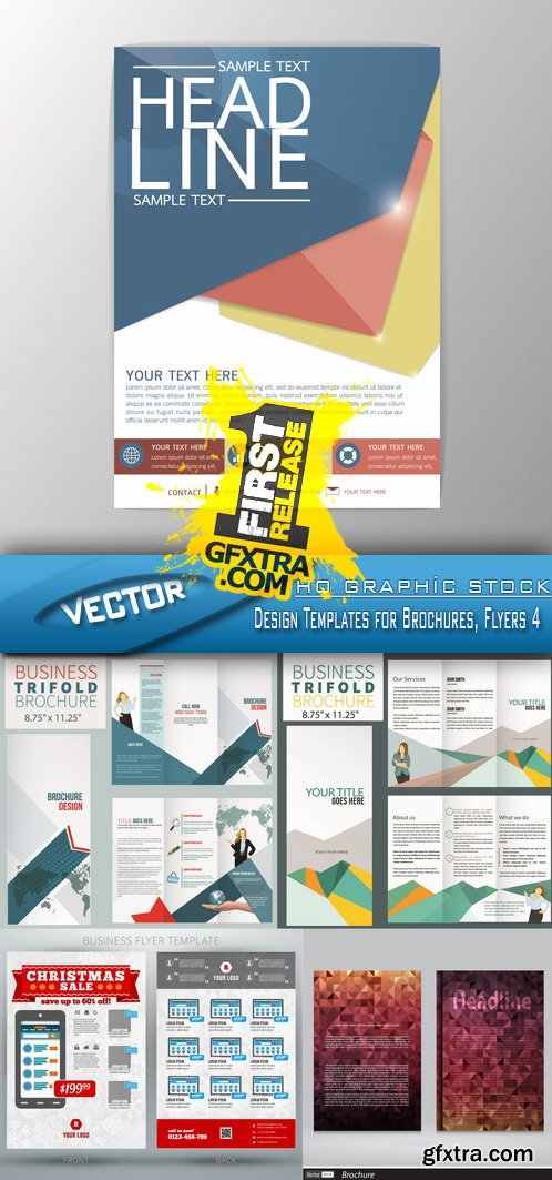 Stock Vector - Design Templates for Brochures, Flyers 4