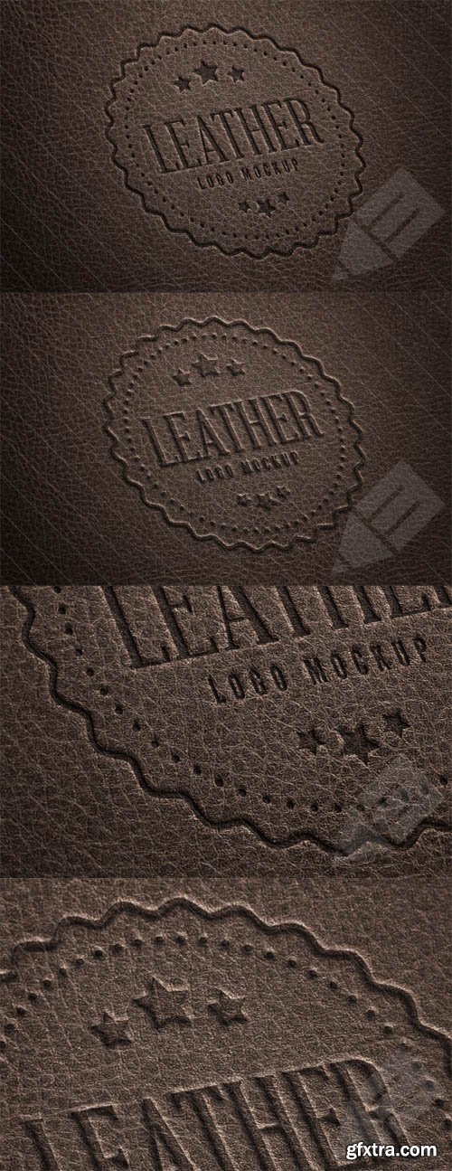 Stamped Leather Logo Mockup