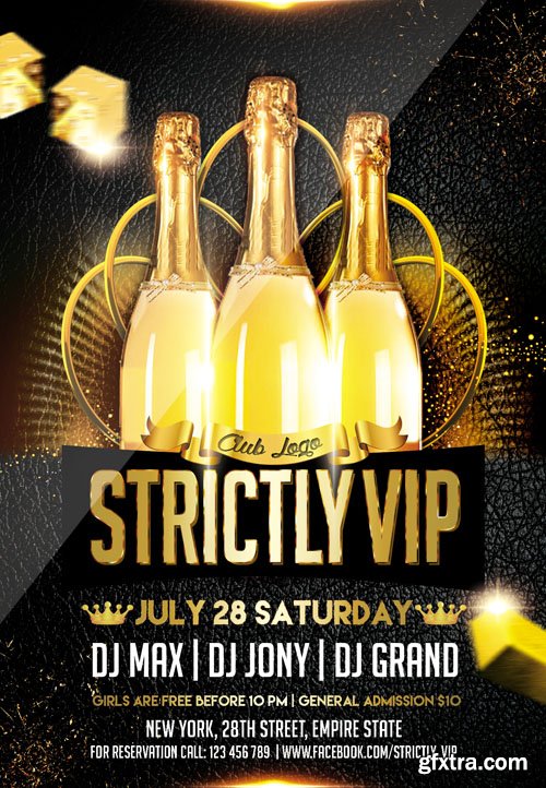 Strictly VIP Club Flyer PSD Template