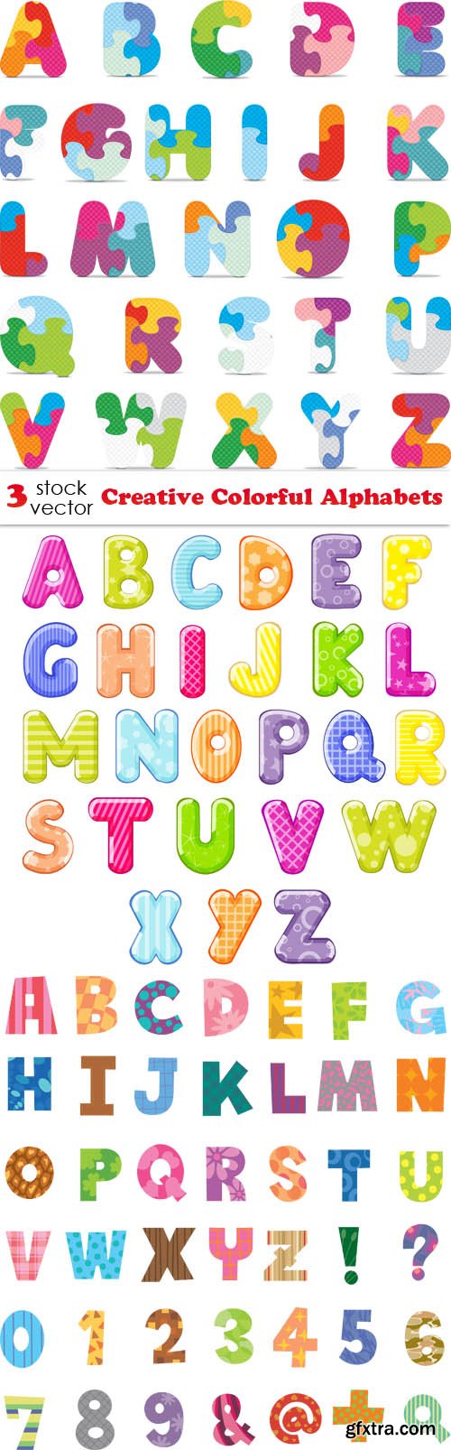 Vectors - Creative Colorful Alphabets