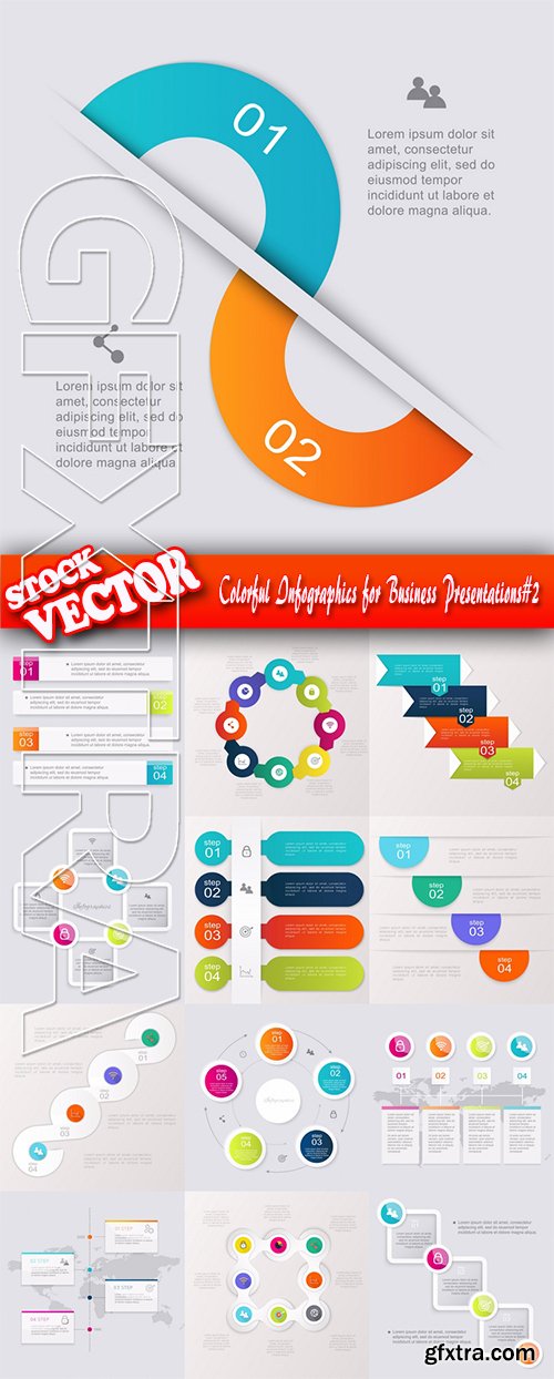 Stock Vector - Colorful Infographics for Business Presentations#2