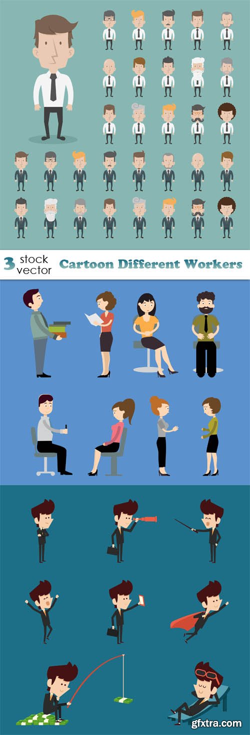Vectors - Cartoon Different Workers