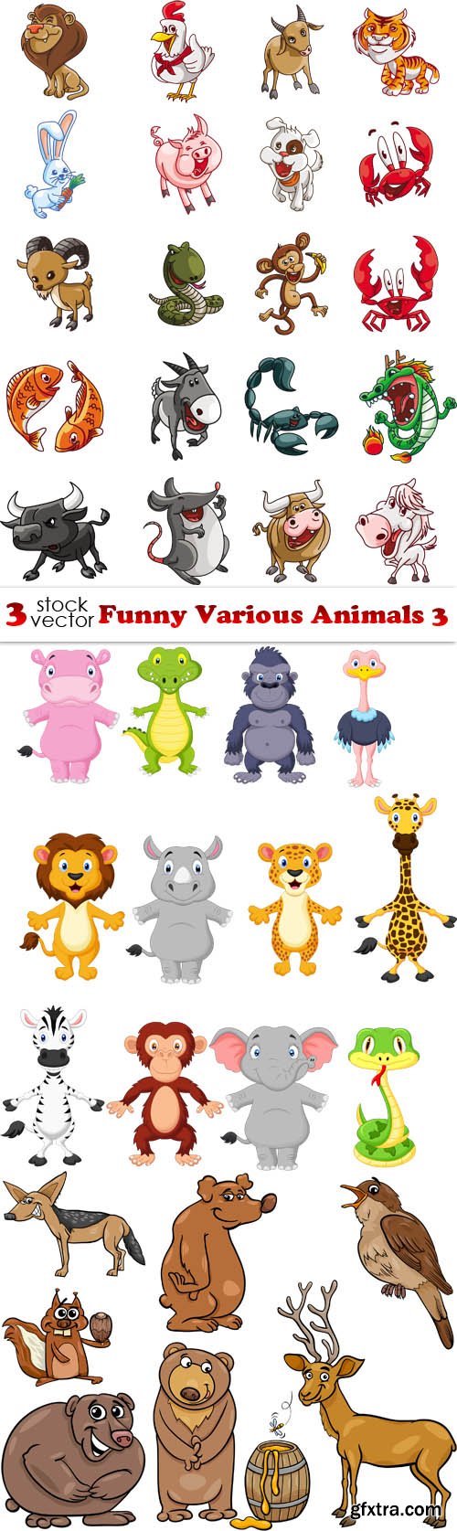 Vectors - Funny Various Animals 3