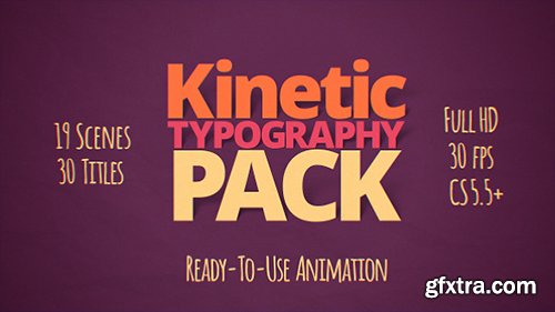 Videohive Kinetic Typography Pack 10997449