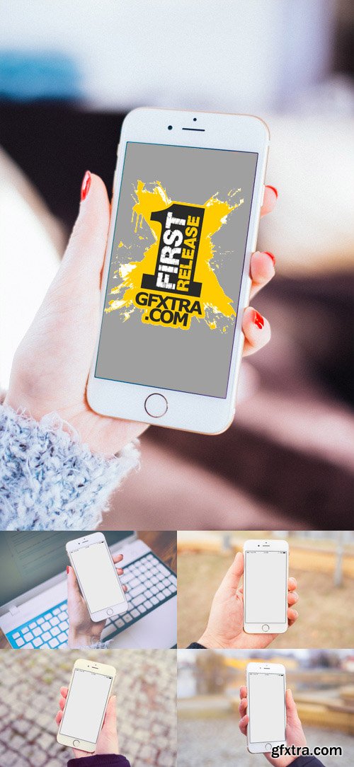 5 Mock up Templates - Iphone 6 Series V1
