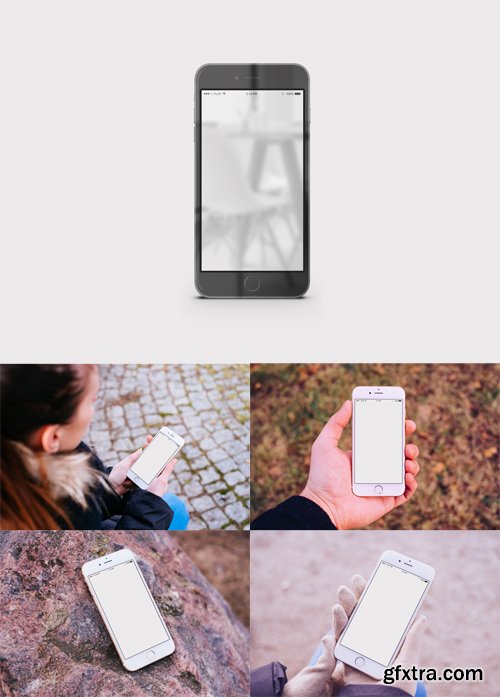 5 Mock up Templates - Iphone 6 Series V2