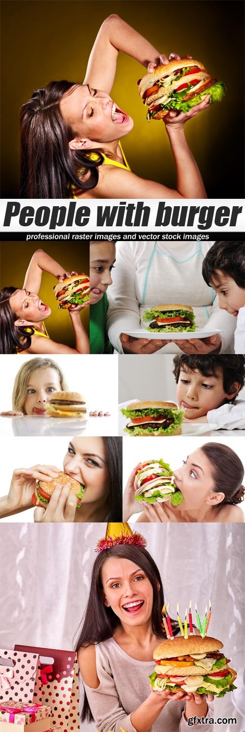 People with burger