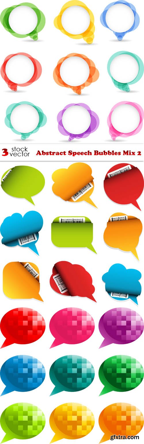 Vectors - Abstract Speech Bubbles Mix 2