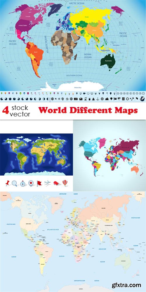 Vectors - World Different Maps
