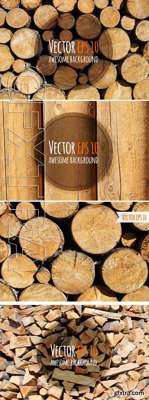 Stock Vectors - Vector wood log background
