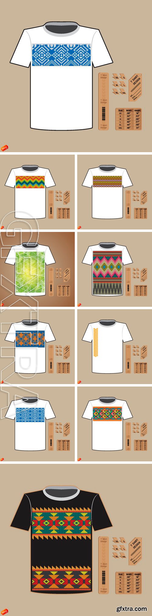 Stock Vectors - T-shirt template design pattern vector