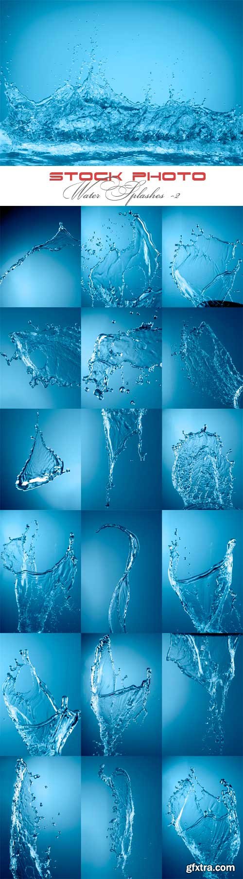 Water splashes raster graphics -2
