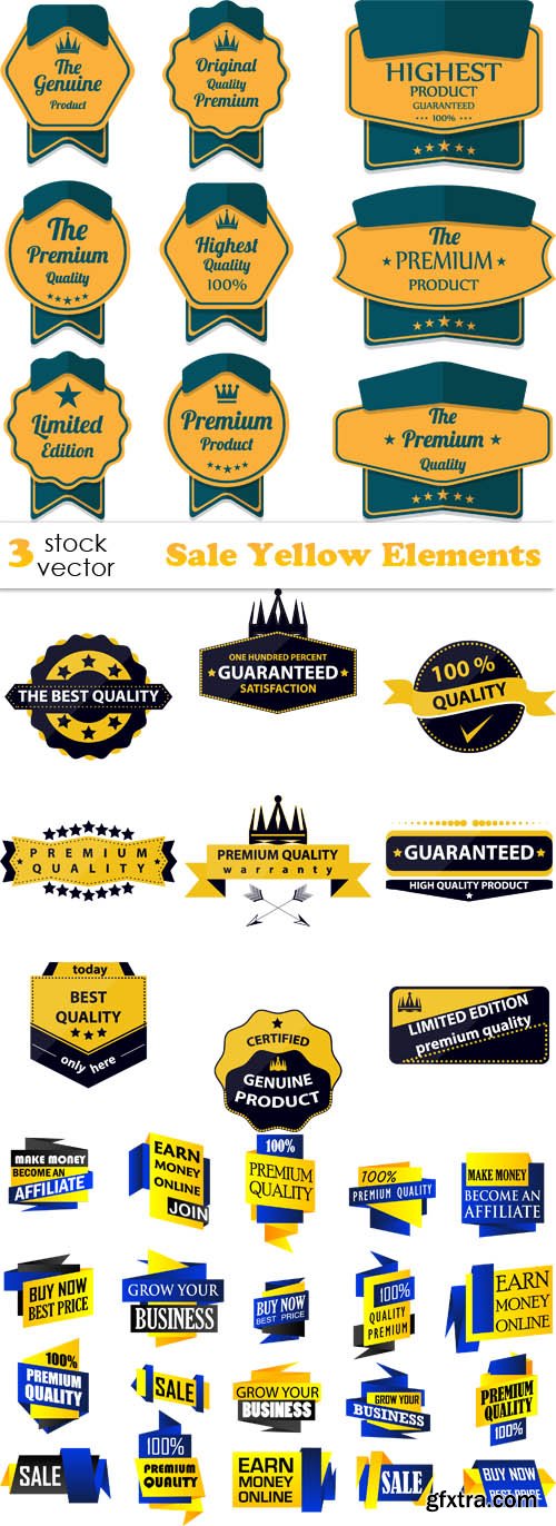 Vectors - Sale Yellow Elements