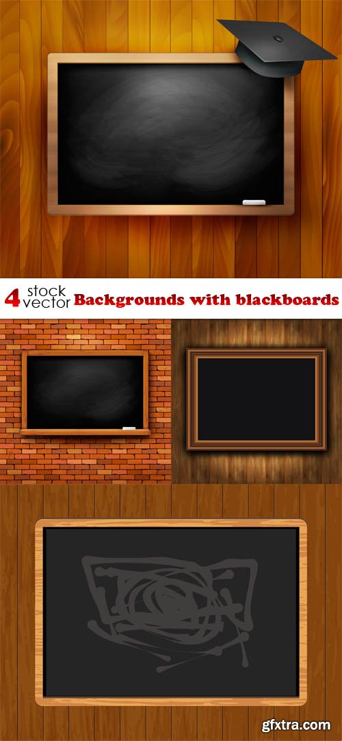 Vectors - Backgrounds with blackboards