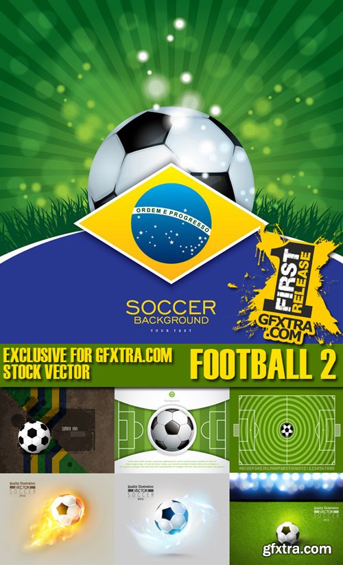 Stock Vectors - Football, soccer vector background, 25xEPS