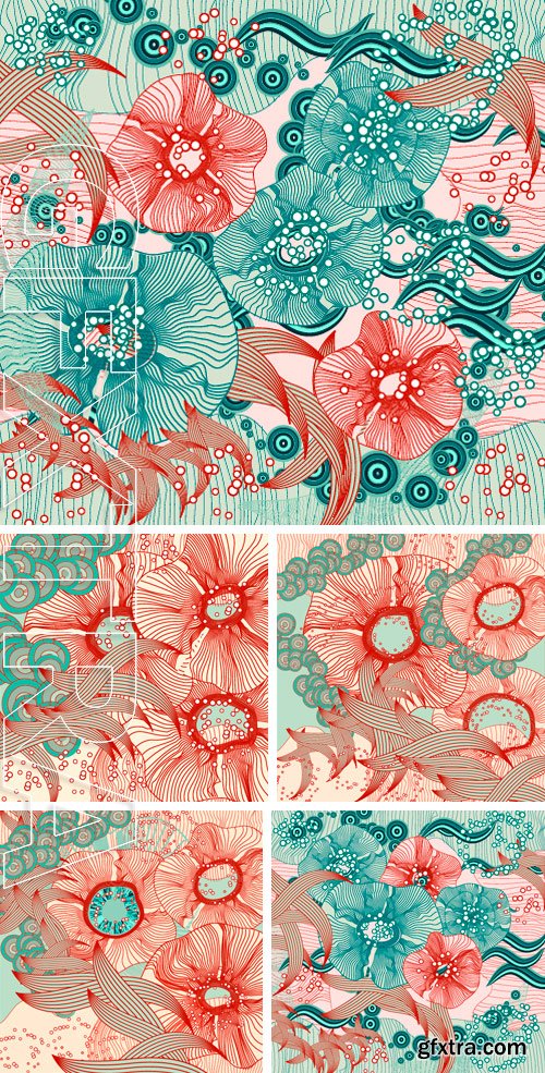 Stock Vectors - Abstract floral background. Vector abstract flowers.