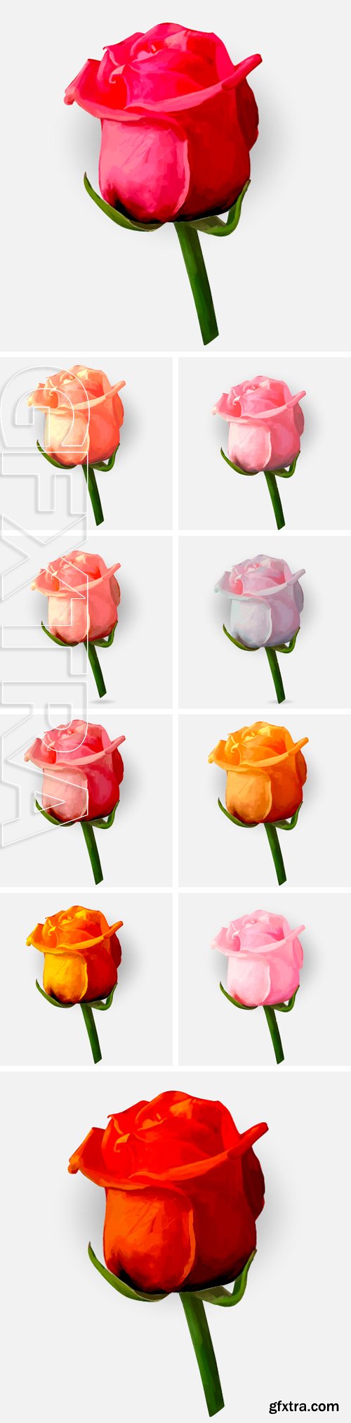 Stock Vectors - Rose blossoming bud isolated drawing vector illustration