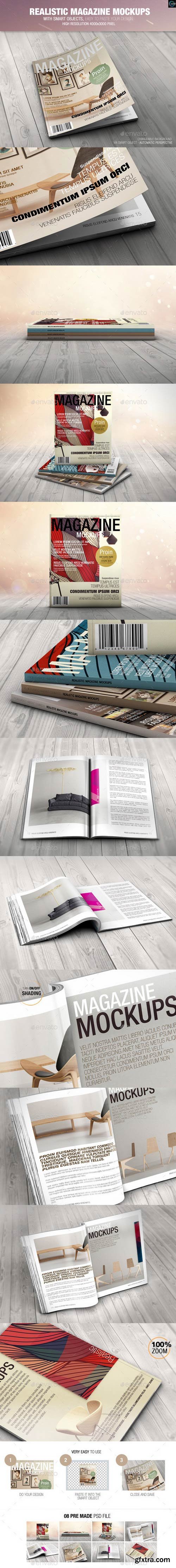 GraphicRiver - Realistic Magazine Mockups 7480115