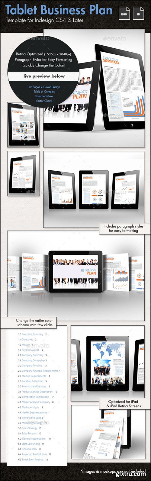 GraphicRiver Business Plan Template for Tablets