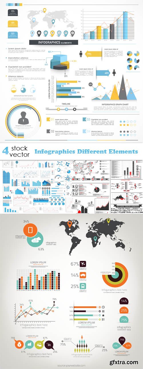 Vectors - Infographics Different Elements