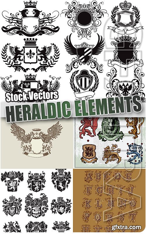 Heraldic elements - Stock Vectors