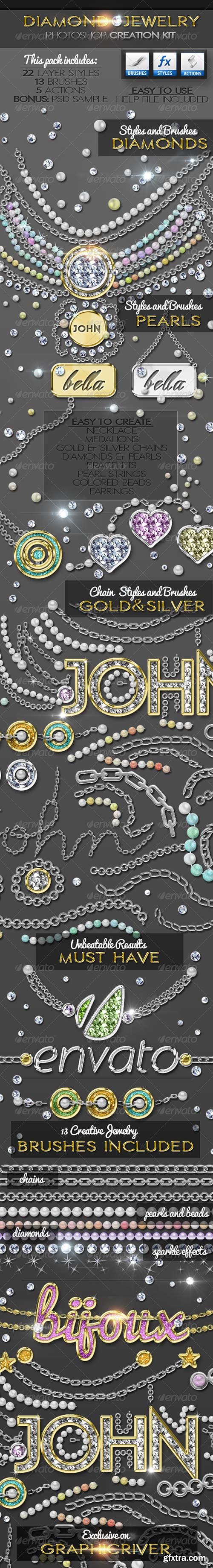 GraphicRiver - Diamond Gold Silver and Pearls Jewelry Creator