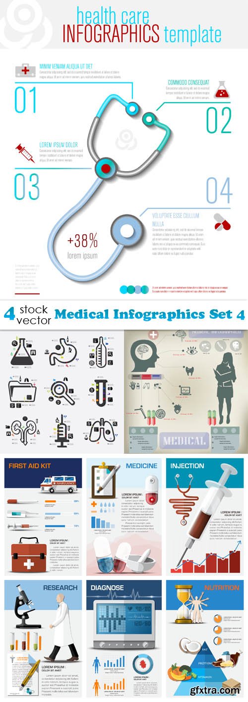 Vectors - Medical Infographics Set 4