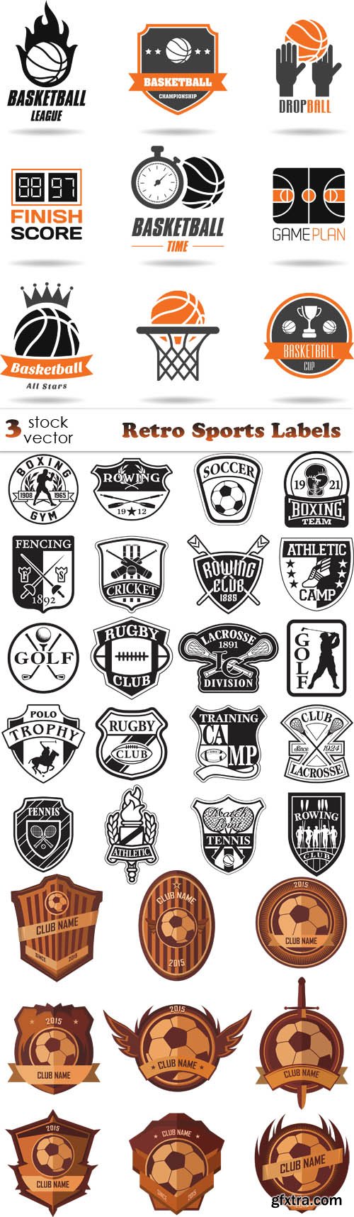 Vectors - Retro Sports Labels