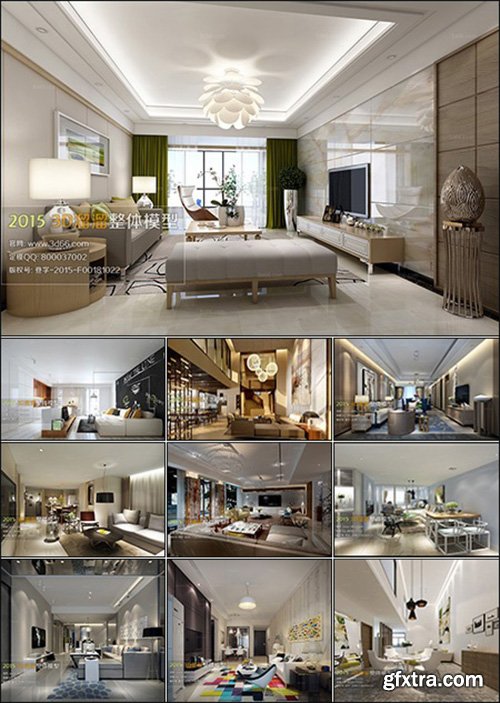Modern Style Livingroom 3D66 Interior 2015 Vol 1