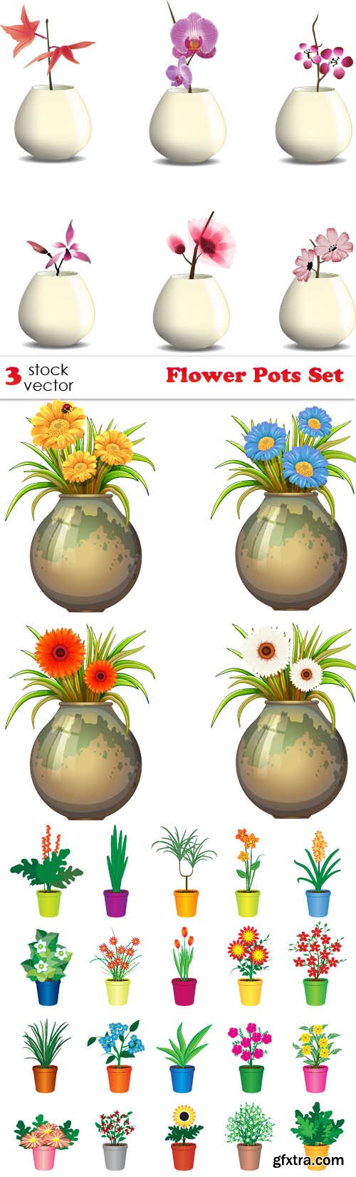 Vectors - Flower Pots Set