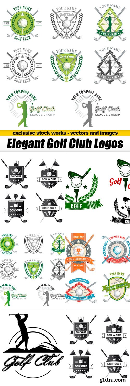 Golf Club Elegant Logos - 5 EPS
