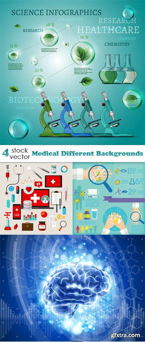 Vectors - Medical Different Backgrounds