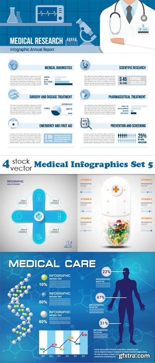 Vectors - Medical Infographics Set 5