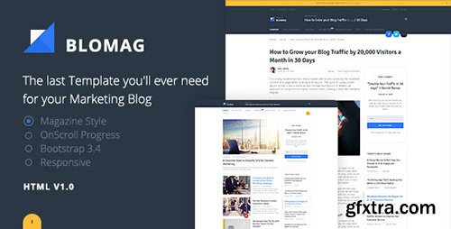 ThemeForest - BloMag v1.0 - HTML5 Template - Exclusively for Marketers - 12139045