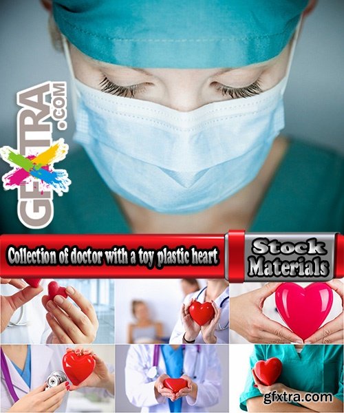 Collection of doctor nurse with a toy plastic heart 25 HQ Jpeg