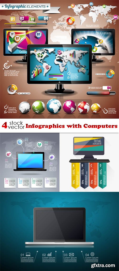 Vectors - Infographics with Computers