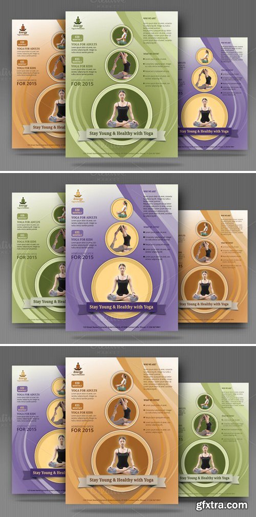 CM - Yoga, Meditation Simple Flyer 373590