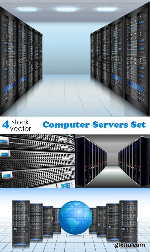 Vectors - Computer Servers Set