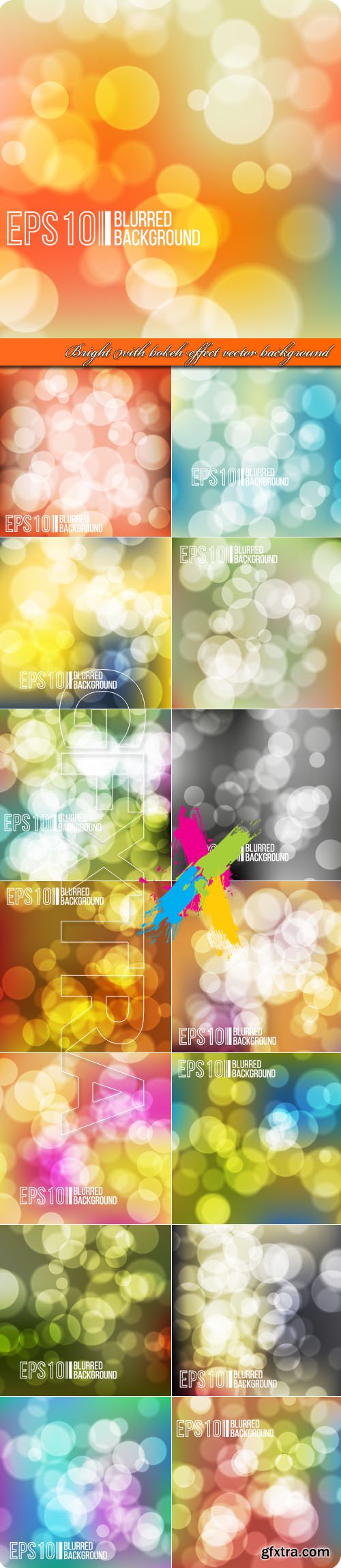 Bright with bokeh effect vector background