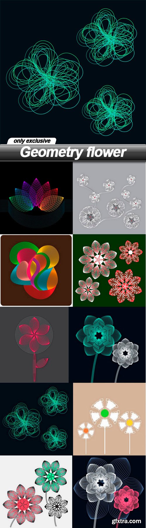 Geometry flower - 10 EPS