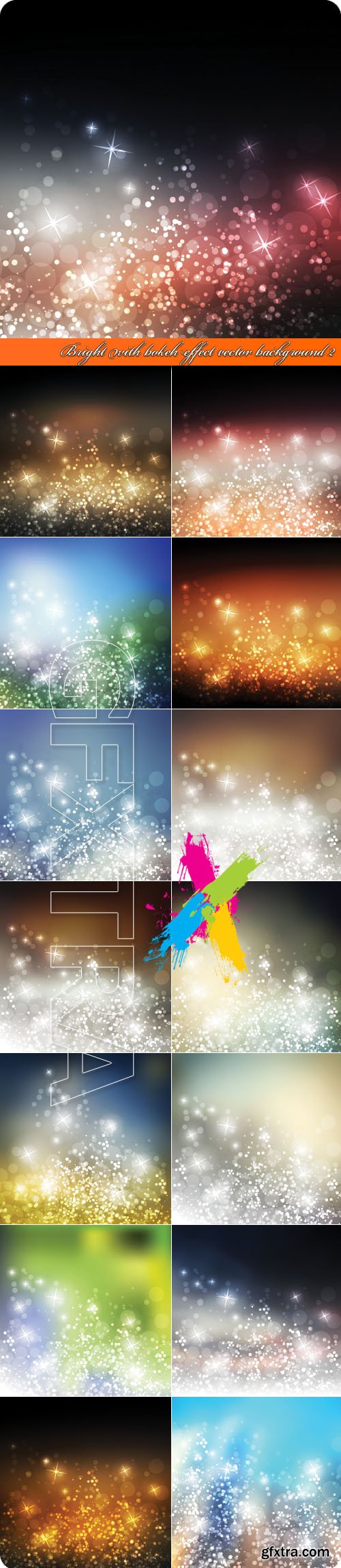 Bright with bokeh effect vector background 2