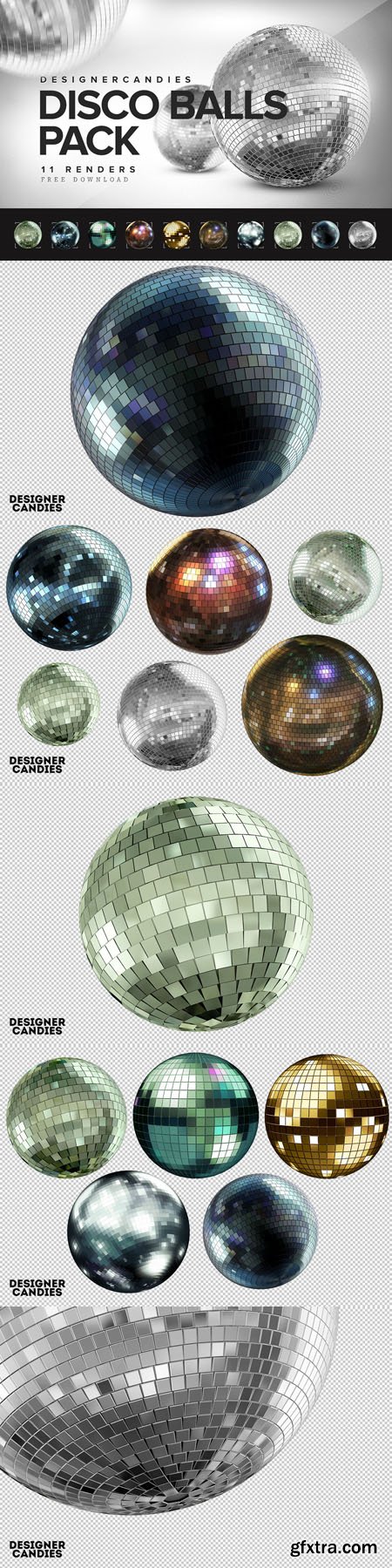 Disco Balls Pack - 3D Renders